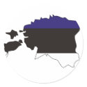 Estonia flag map stickers