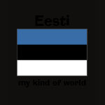 Estonia Flag Map Text Ladies Baby Doll
