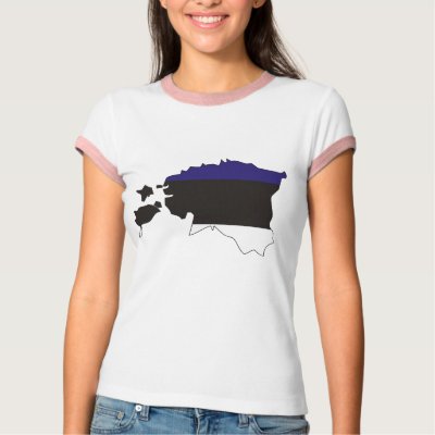 Estonia flag map t shirt by FlagStore