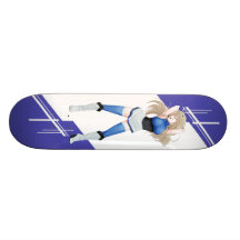 Estonia Manga girl dressed in Flag Skate Board Deck