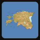 Estonia Map Sticker