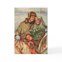 Estonian Couple on Sled cards by Vintage_Estonia Estonian Couple on Sled cards