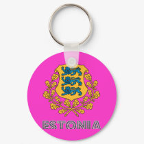 Estonian Emblem keychains by FlagStore Estonian Emblem keychains