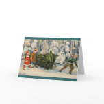 Estonian Family with Christmas Tree Card