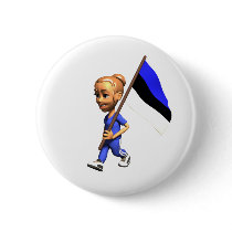 Estonian Girl buttons by worldtees Estonian Girl buttons