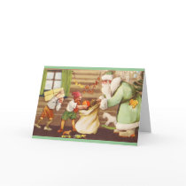 Estonian Santa Claus + Elves Christmas Card by Vintage_Estonia Estonian Santa Claus + Elves Christmas Card