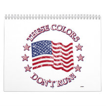 ¡Estos colores no corren! Bandera americana y estr Calendarios