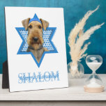 Estrella de Jánuca de David - Airedale Terrier Placa