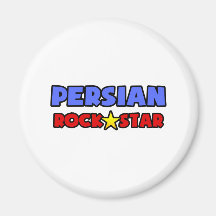 Estrella del rock persa imanes para frigoríficos