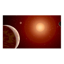 Estrella enana roja y Exoplanets Tarjetas De Negocios