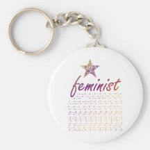 Estrella feminista llaveros personalizados