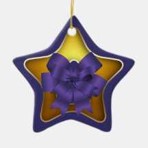 Estrella y ornamento de encargo del navidad del ar ornato