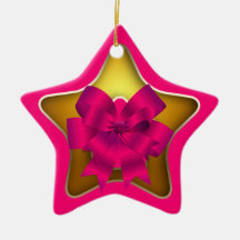 Estrella y ornamento de encargo del navidad del ar adornos de navidad