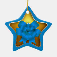 Estrella y ornamento de encargo del navidad del ar ornato