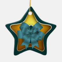Estrella y ornamento de encargo del navidad del ar adornos de navidad