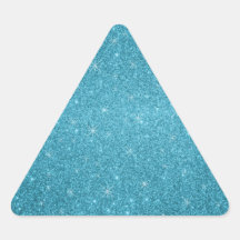 Estrellas azules del brillo pegatina de triangulo personalizadas