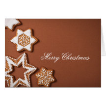 Estrellas del pan de jengibre del navidad en el pa tarjetas