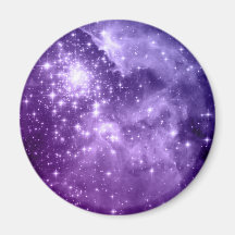 Estrellas púrpuras de la magia imán de nevera