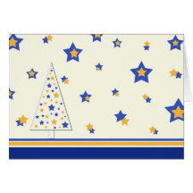 Estrellas retras del navidad - tarjeta