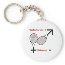 Estrogen Tennis Keychain
