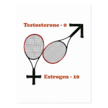 Estrogen Tennis Post Card