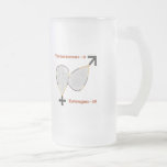 Estrogen Wins Racquetball Frosted Glass Beer Mug