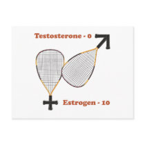 Estrogen Wins Racquetball Post Card