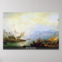 Estuary And Harbor By Manglard Adrien Posters