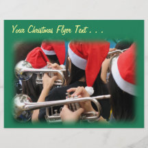 Estudiantes en trompetas del navidad del soplo de  flyer a todo color