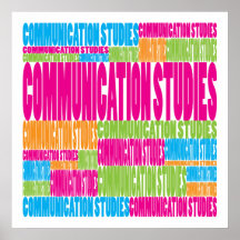 Estudios coloridos de la comunicación poster