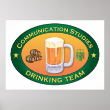 Estudios de la comunicación que beben al equipo posters