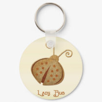 Etched Copper Ladybug keychains