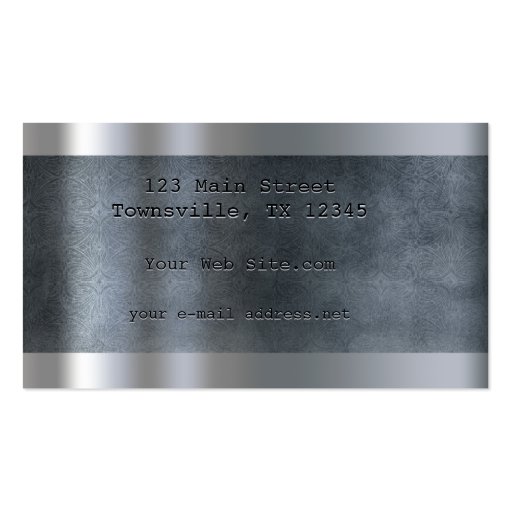 Etched Plate - Blue Business Card Template