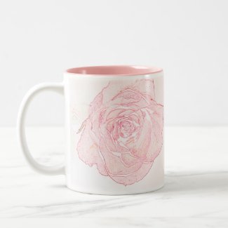 Etched Rose mug