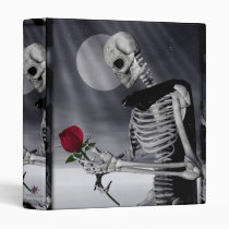 skull, skeleton, skeletons, skulle, rose, roses, dark, scary, flower, flowers, love, digital realism, Binder with custom graphic design