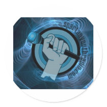 Eternal Blue Gyre Round Stickers