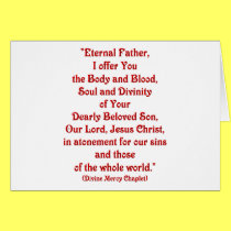 Eternal Father, I offer You.... cards