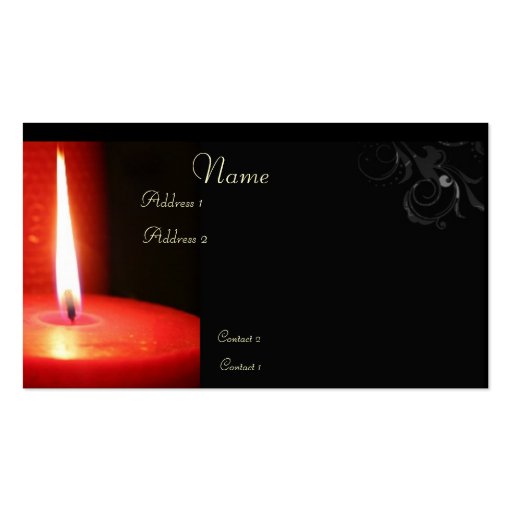 eternal flame business card (front side)