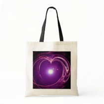 Eternal Love 'Fractal Heart' Digital Art Design Tote Bag
