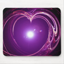 Eternal Love 'Fractal Heart' Digital Art Design Mouse Pads