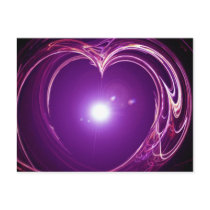 Eternal Love 'Fractal Heart' Digital Art Design Postcard