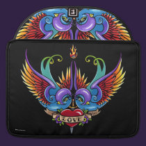 Eternal Love Rainbow Swallow Heart MacBook Sleeve rickshaw flap sleeves