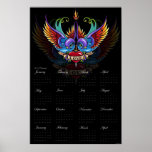 Eternal Love Rainbow Swallow Tattoo 2012 Calendar Print Eternal Love Rainbow Swallow Tattoo 2012 Calendar Print
