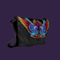 Eternal Love Rainbow Swallow Tattoo Messenger Bag messenger bags