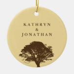 Eternal oak tree sentiment yellow holiday keepsake christmas tree ornament