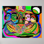 Eternal Pleasures - Khajuraho Cave Style Print
