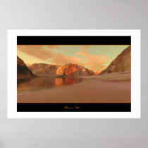 home, decor, decorating, interior, fine, art, print, digital, realism, southwest, landscape, nature, animals, Poster with custom graphic design