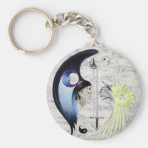 Eternal Zen Swordsman Yin & Yang Keychain