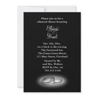 Eternity Rehearsal Dinner (black) invitation