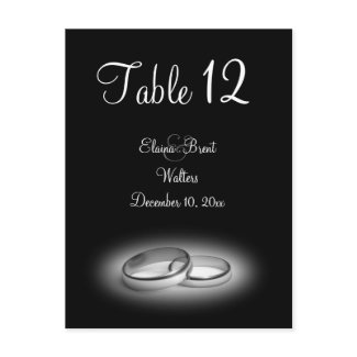 Eternity Table Number (black) postcard